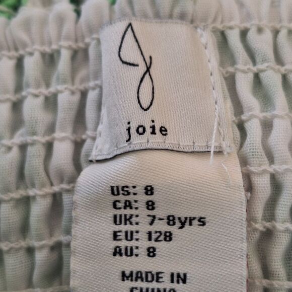 Joie girls smocked floral print dress green cotton lined cottage - Picture 10 of 16